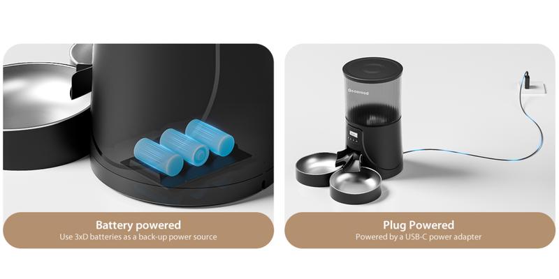 Smart Dual-Bowl Automatic Pet Feeder with Camera | App-Controlled, Stainless Steel, 4L Capacity