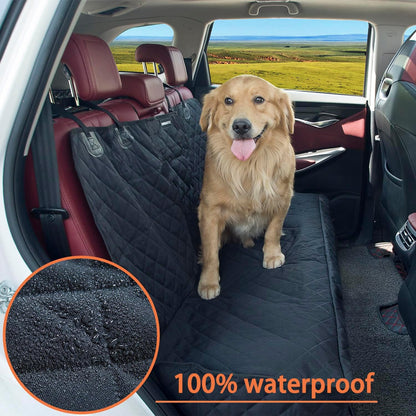 Dog Car Seat Cover for Back Seat,Waterproof Scractchproof Dog Seat Covers with Mesh Visual Window Washable Durable Dog Hammock Seat Covers for Car, Trucks, Suvs, Jeep…