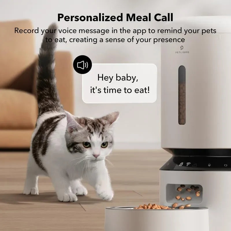 PETLIBRO Automatic Cat Feeder with Alexa,5G Wifi Automatic Pet Feeder with Freshness Preservation, 5L Timed Cat Feeder with Low Food Sensor, Pet Supplies