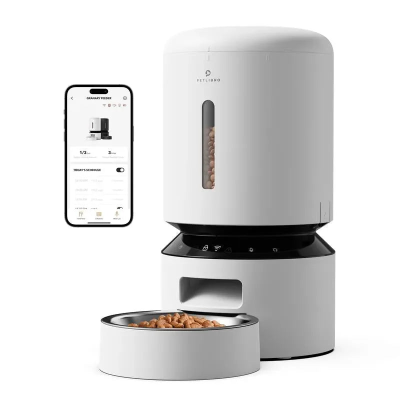 PETLIBRO Automatic Cat Feeder with Alexa,5G Wifi Automatic Pet Feeder with Freshness Preservation, 5L Timed Cat Feeder with Low Food Sensor, Pet Supplies