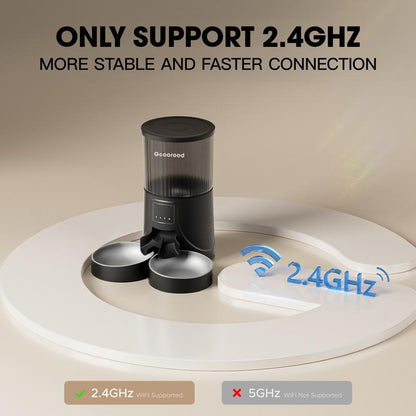 【Dealsforyoudays】Automatic Cat Feeder for 2 Cats with Camera | App-Controlled with Real-Time Video Chat | Dual Stainless Steel Bowls | 2.4Ghz Wifi Only | Ideal for Cats & Dogs | 1 Gallon / 135Oz / 4L Capacity!#2