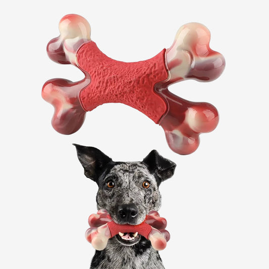 Large Dog Chew Toy for Aggressive Chewers- Tough Dog Toys Indestructible Bone Dog Toy,Nylon Durable Dog Teething Chew Dog Toys for Large/Medium Dogs