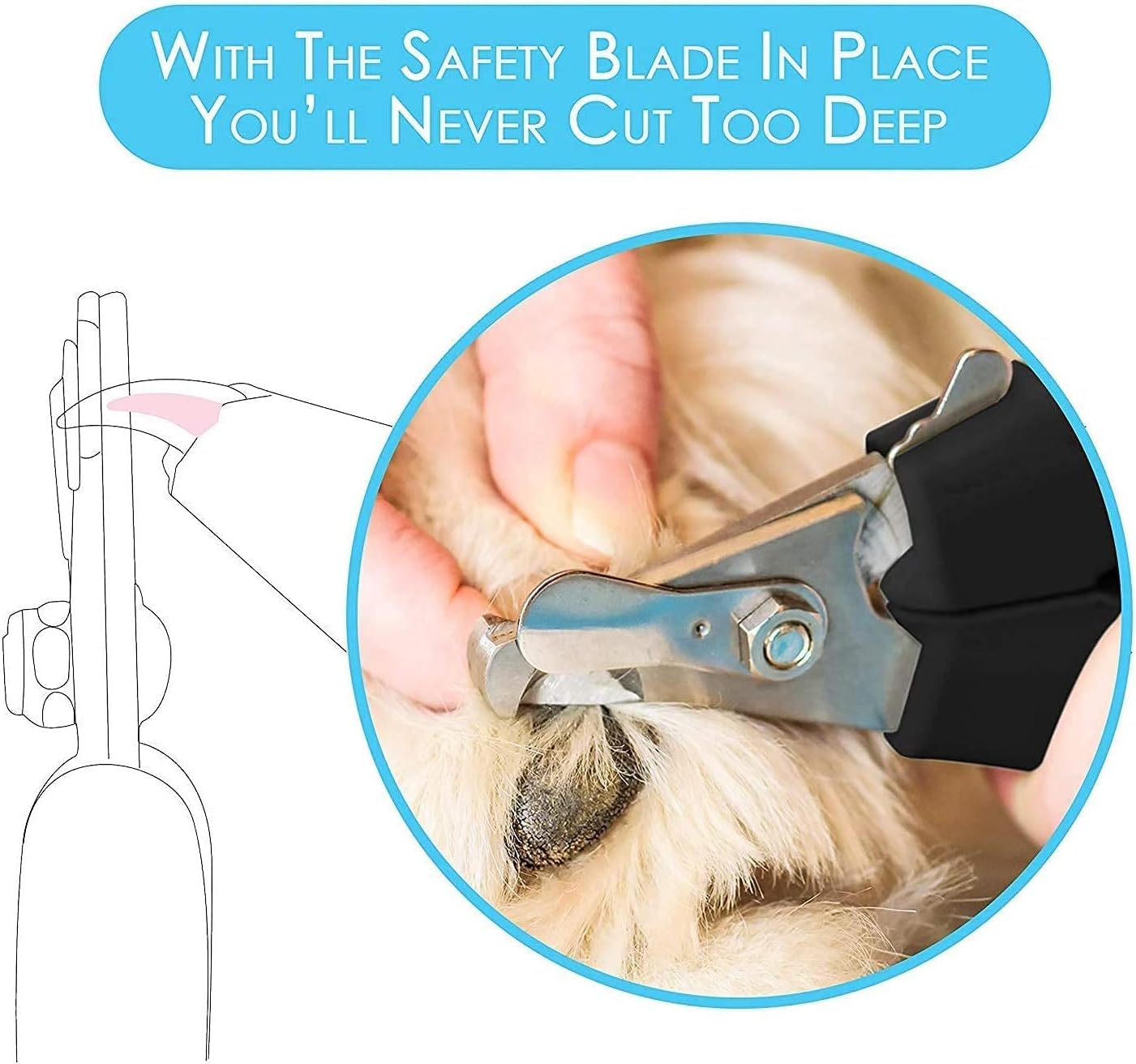 Professional Pet Nail Clippers with Safety Guard & Nail File