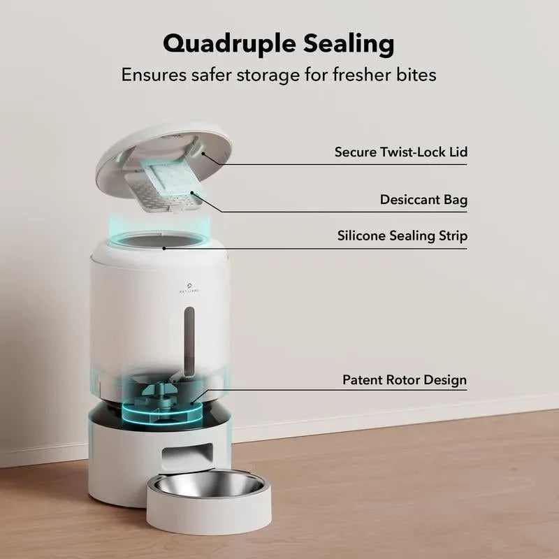 PETLIBRO Automatic Cat Feeder with Alexa,5G Wifi Automatic Pet Feeder with Freshness Preservation, 5L Timed Cat Feeder with Low Food Sensor, Pet Supplies