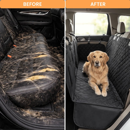 Waterproof Quilted Dog Car Hammock – Heavy-Duty Back Seat Protection