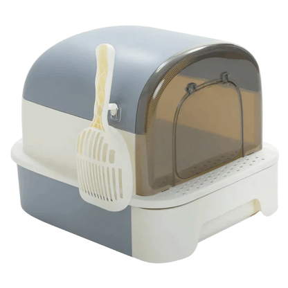 Pawz Road Large Enclosed Cat Litter Box with Lid, Pull-Out Drawer & Scoop