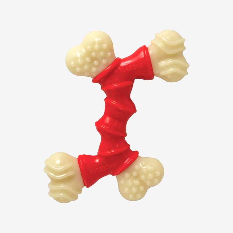 Nylabone Double Power Chew – Bacon Flavor Bone for Medium Dogs