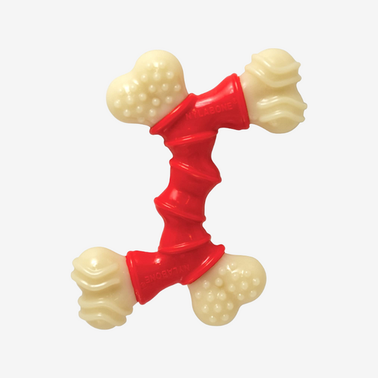 Nylabone Double Power Chew – Bacon Flavor Bone for Medium Dogs