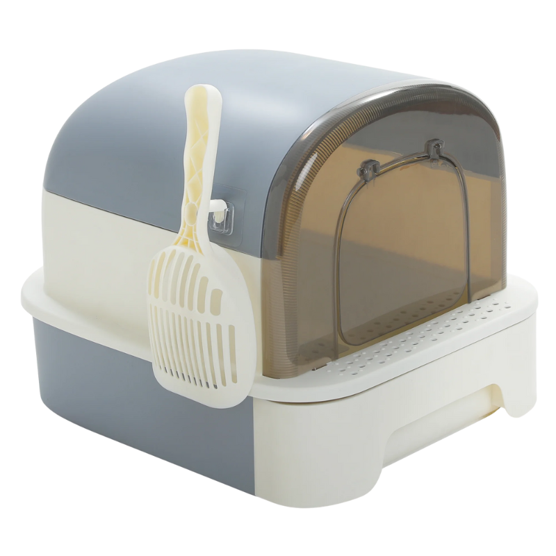 Pawz Road Large Enclosed Cat Litter Box with Lid & Scoop