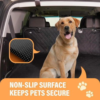 Waterproof Quilted Dog Car Hammock – Heavy-Duty Back Seat Protection