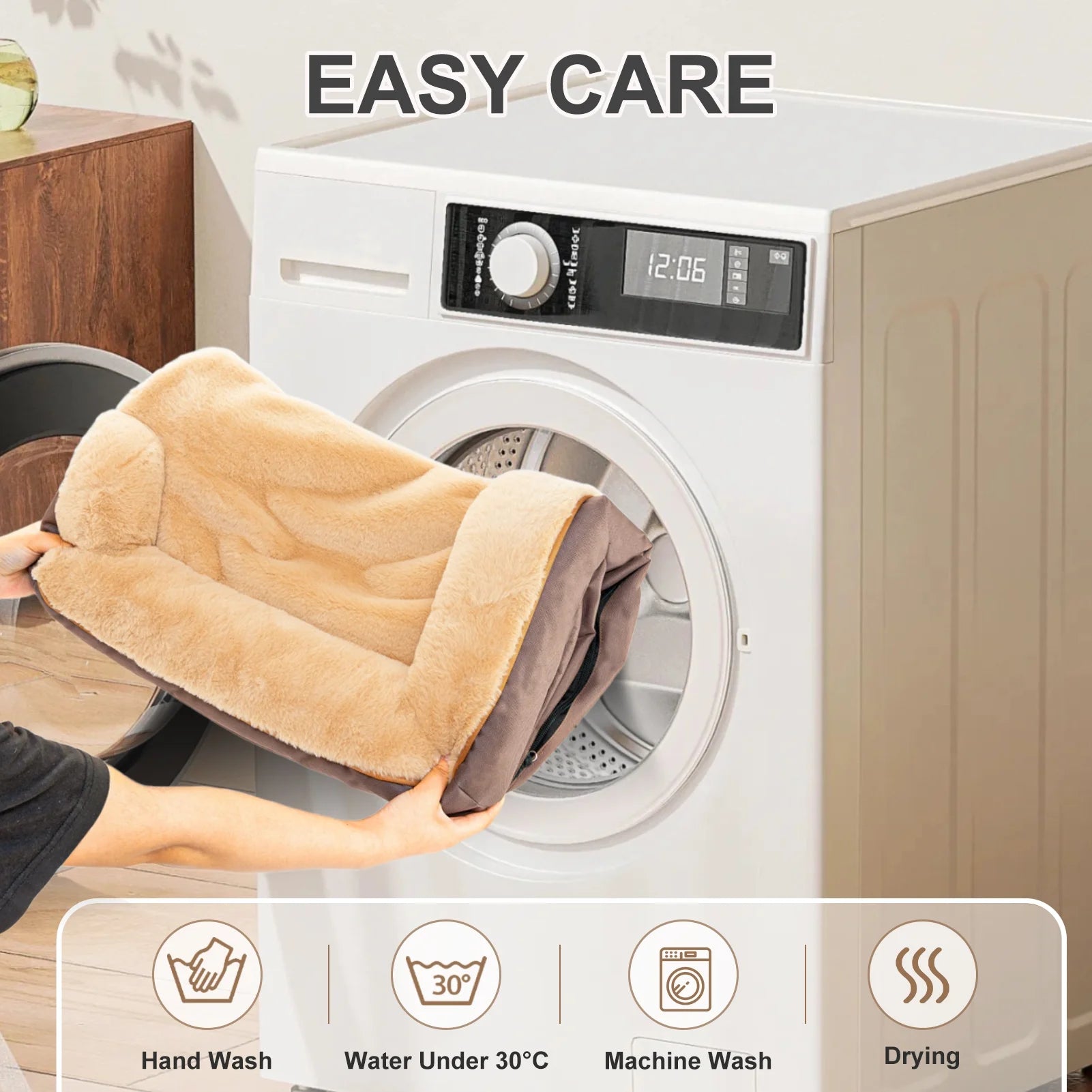 Orthopedic Dog Bed for Medium to Large Dogs, Foam Sofa Couch Bed, Bolster Waterproof Pet Bed with Washable Cover and Nonskid Bottom, Durable Dog Bed Couch or Comfortable Sleep