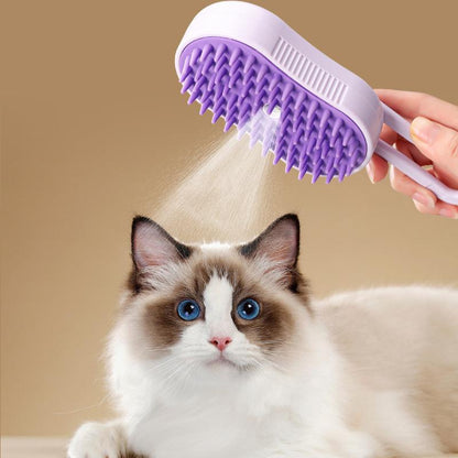 3 in 1 Pet Steam Brush Pet Steamy Mist Steam Pet Brush for Pet Hair 3-IN-1 Steamy Cat Brush Grooming Comb for Dogs Steam Brush for Cats Remove Flying Fur Steam Advanced Pet Steam Hair Removal Comb