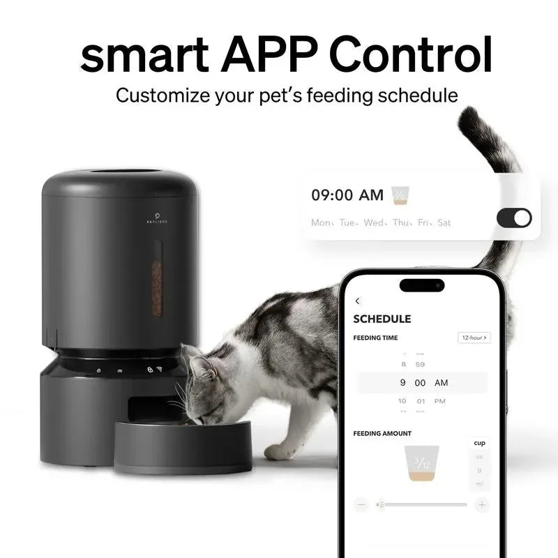 PETLIBRO Automatic Cat Feeder with Alexa,5G Wifi Automatic Pet Feeder with Freshness Preservation, 5L Timed Cat Feeder with Low Food Sensor, Pet Supplies