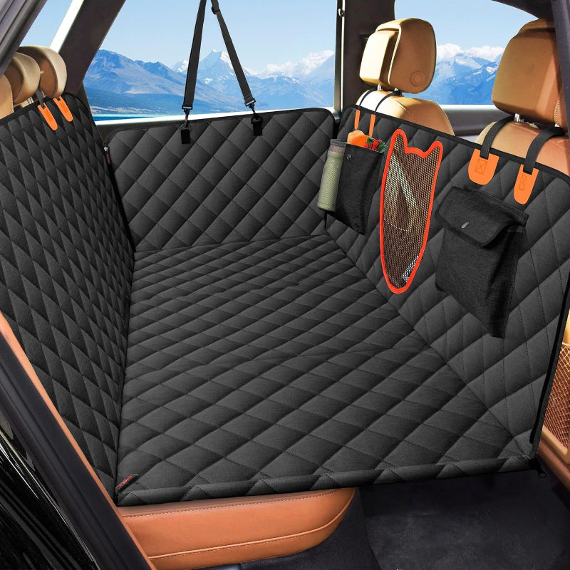 Back Seat Extender for Dogs, Dog Car Seat Cover for Back Seat Waterproof Dog Hammock for Car with Hard Bottom Holds 400Lbs, Pet Backseat Protector for Car, SUV & Truck