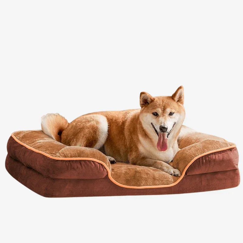 Orthopedic Memory Foam Dog Bed – Supportive Bolstered Design with Washable Cover