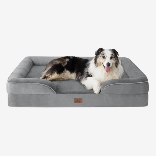 Bedsure Orthopedic Dog Sofa Bed with Removable Washable Cover and Waterproof Lining